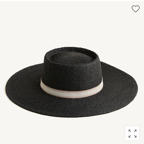 J.Crew Contoured Crown Straw Boater Hat